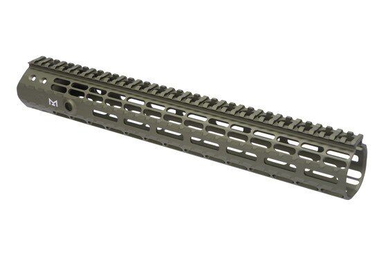 Aero Precision M5 Enhanced Gen 2 15in M-LOK Handguard has an anodized ODG finish